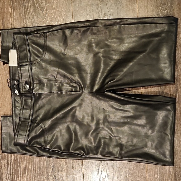 ❤️ NWT! ZARA HIGH RISE VEGAN LEATHER SKINNY PANTS / LEGGINGS, MEDIUM - Picture 9 of 16